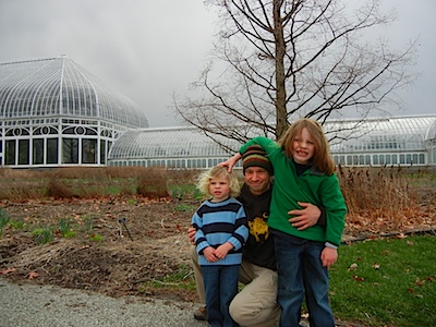 With Uncle Matt at the Phipps Conservatory in Pittsburgh